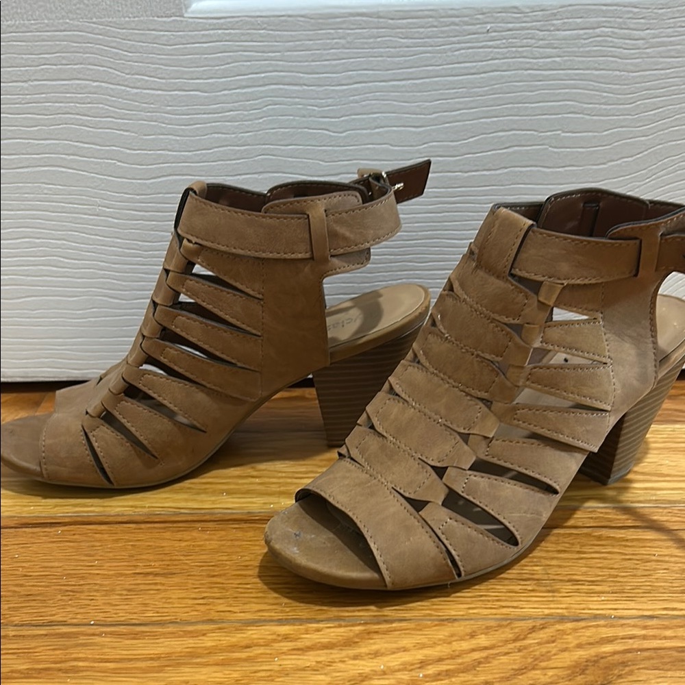 Tan Heeled Sandals